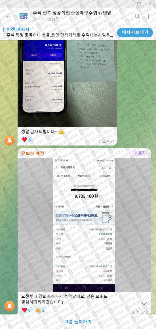 이 사진은 담덕법률사무소에서 캡쳐해둔 펀드(VIP) 웹사이트 캡쳐 사진이며 URL은 t.me 입니다.