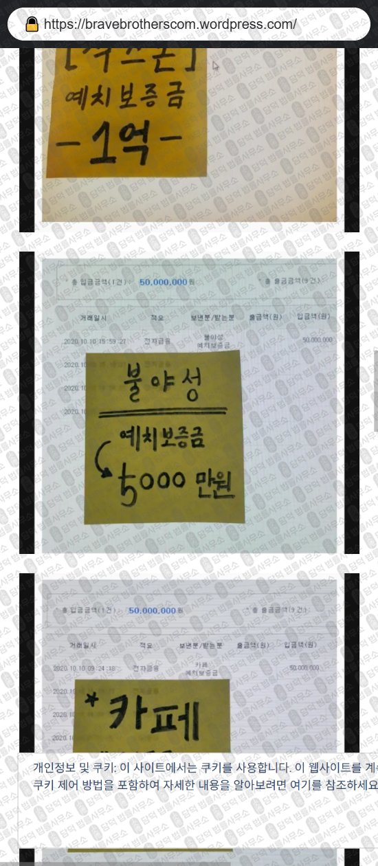 이 사진은 담덕법률사무소에서 캡쳐해둔 손실복구팀(URL) 웹사이트 캡쳐 사진이며 URL은 wordpress.com 입니다.