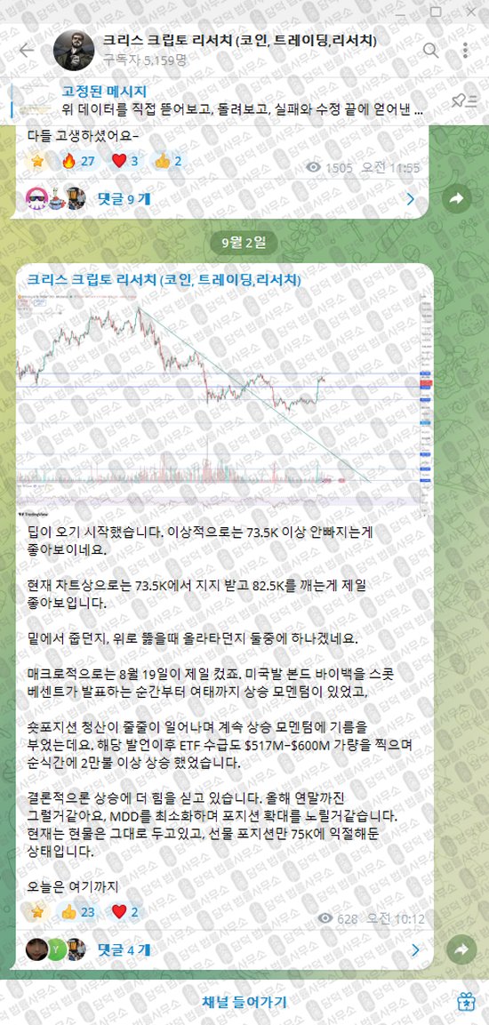 이 사진은 담덕법률사무소에서 캡쳐해둔 크리스(NFA) 웹사이트 캡쳐 사진이며 URL은 t.me 입니다.