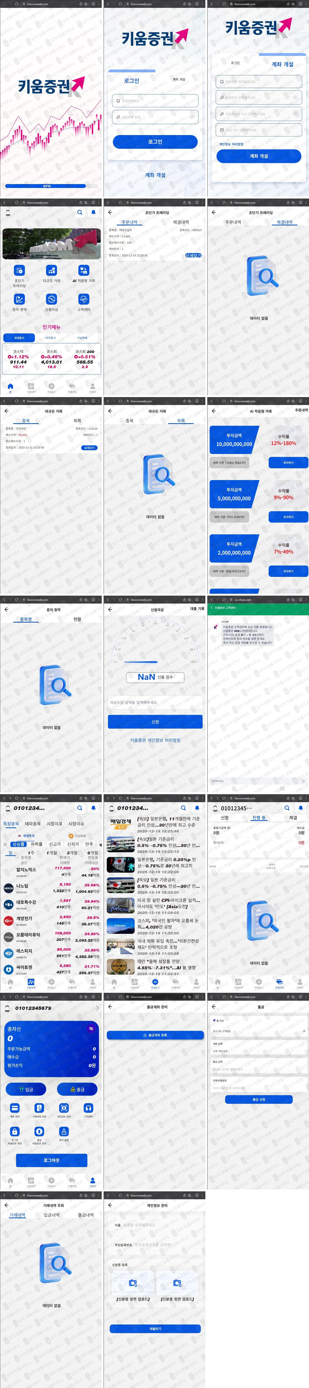 이 사진은 담덕법률사무소에서 캡쳐해둔 키움증권(SNS) 웹사이트 캡쳐 사진이며 URL은 kiwoomwap.com 입니다.