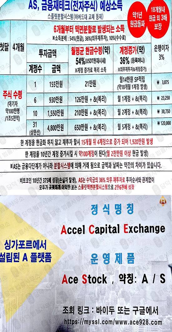 이 사진은 담덕법률사무소에서 캡쳐해둔 마진거래(ACE) 웹사이트 캡쳐 사진이며 URL은 ace928.com 입니다.