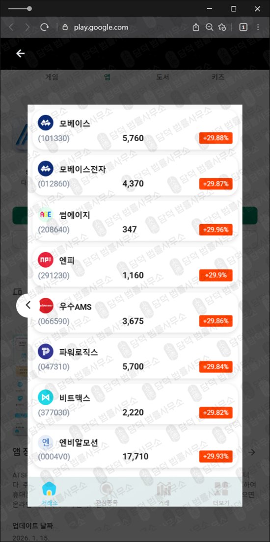 이 사진은 담덕법률사무소에서 캡쳐해둔 앱피해(ATSPRO) 관련 자료 사진입니다.