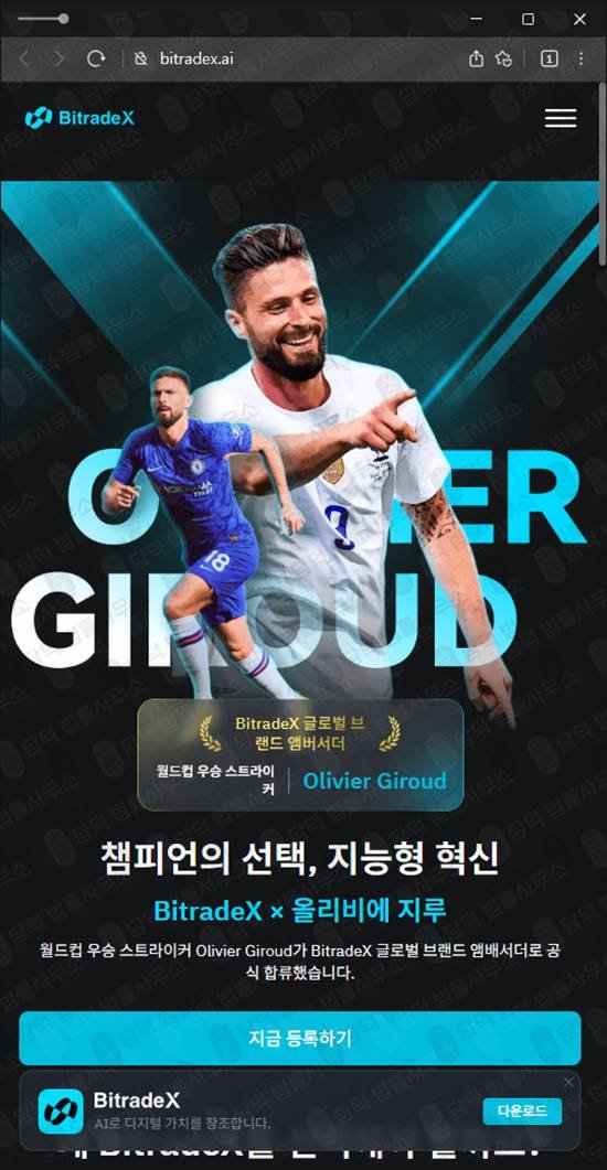 이 사진은 담덕법률사무소에서 캡쳐해둔 비트레이드엑스(BitradeX) 관련 자료 사진입니다.