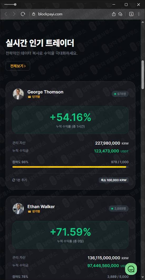 이 사진은 담덕법률사무소에서 캡쳐해둔 닷컴(BLOCK-PAY) 웹사이트 캡쳐 사진이며 URL은 blockpayi.com 입니다.