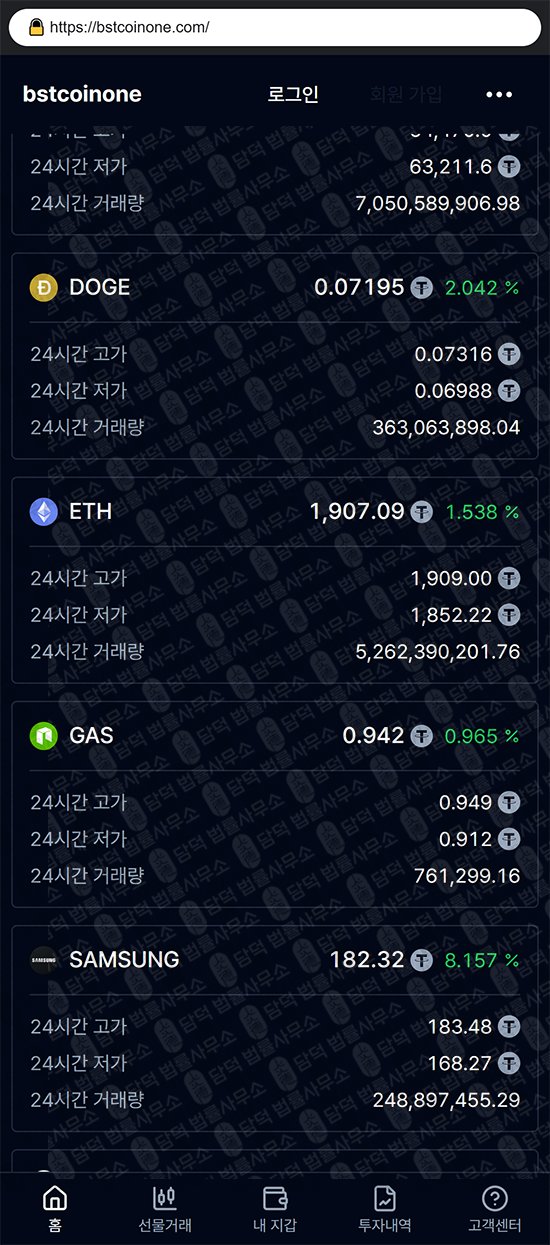 이 사진은 담덕법률사무소에서 캡쳐해둔 선물거래(URL) 웹사이트 캡쳐 사진이며 URL은 bstcoinone.com 입니다.