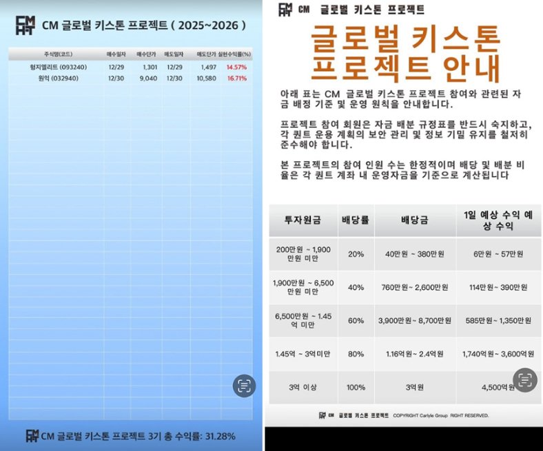 이 사진은 담덕법률사무소에서 캡쳐해둔 글로벌(CM) 관련 자료 사진입니다.