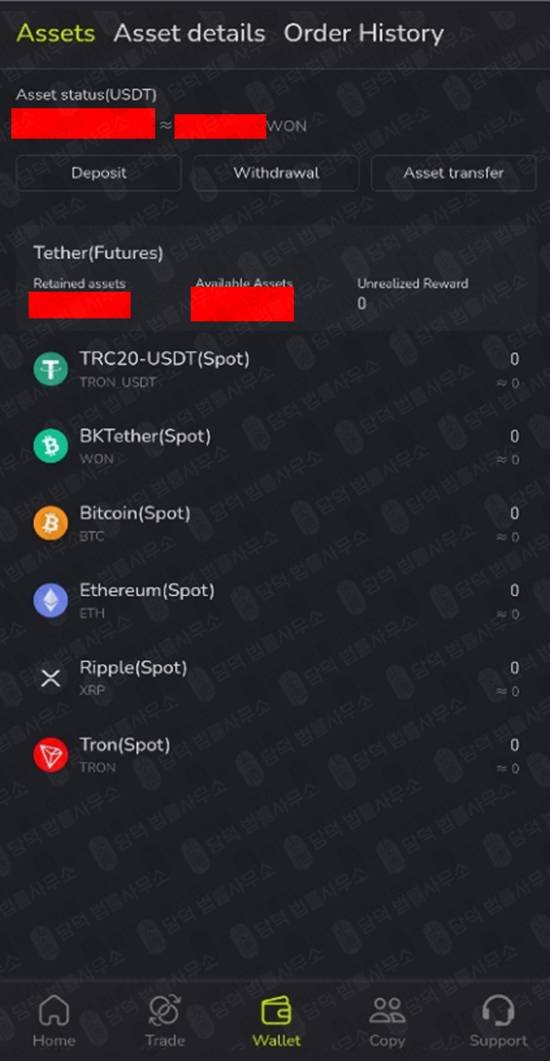 이 사진은 담덕법률사무소에서 캡쳐해둔 사칭(CRYPTOLEAD) 웹사이트 캡쳐 사진이며 URL은 cryptolead.net 입니다.