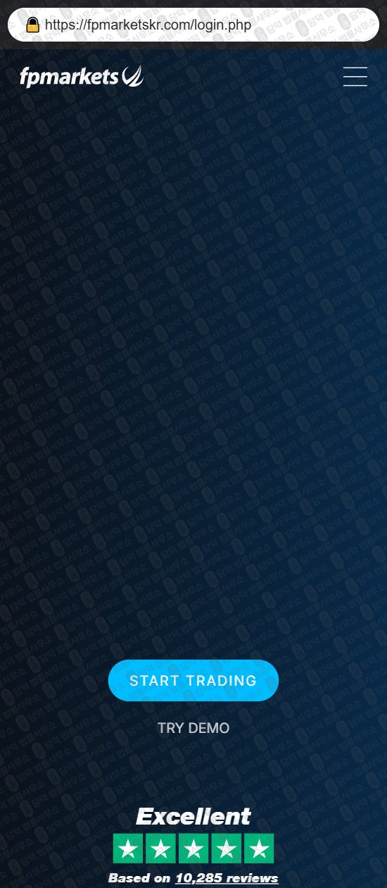 이 사진은 담덕법률사무소에서 캡쳐해둔 사칭(FP Markets) 웹사이트 캡쳐 사진이며 URL은 fpmarketskr.com 입니다.