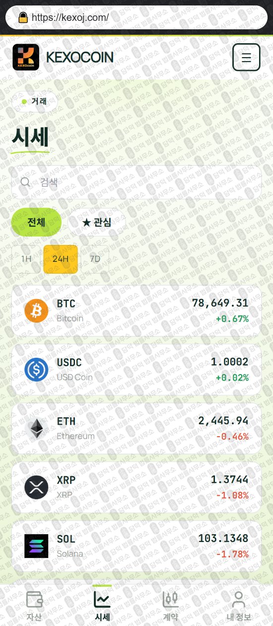 이 사진은 담덕법률사무소에서 캡쳐해둔 케소코인(KEXOCOIN) 웹사이트 캡쳐 사진이며 URL은 kexoj.com 입니다.