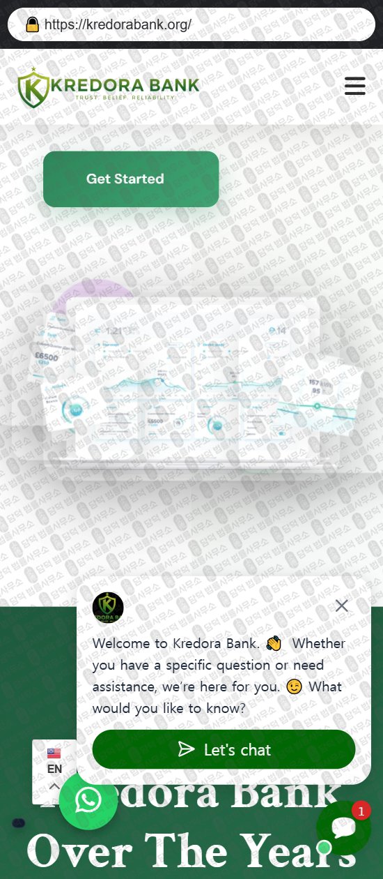 이 사진은 담덕법률사무소에서 캡쳐해둔 크레도라뱅크(Kredora Bank) 웹사이트 캡쳐 사진이며 URL은 kredorabank.org 입니다.