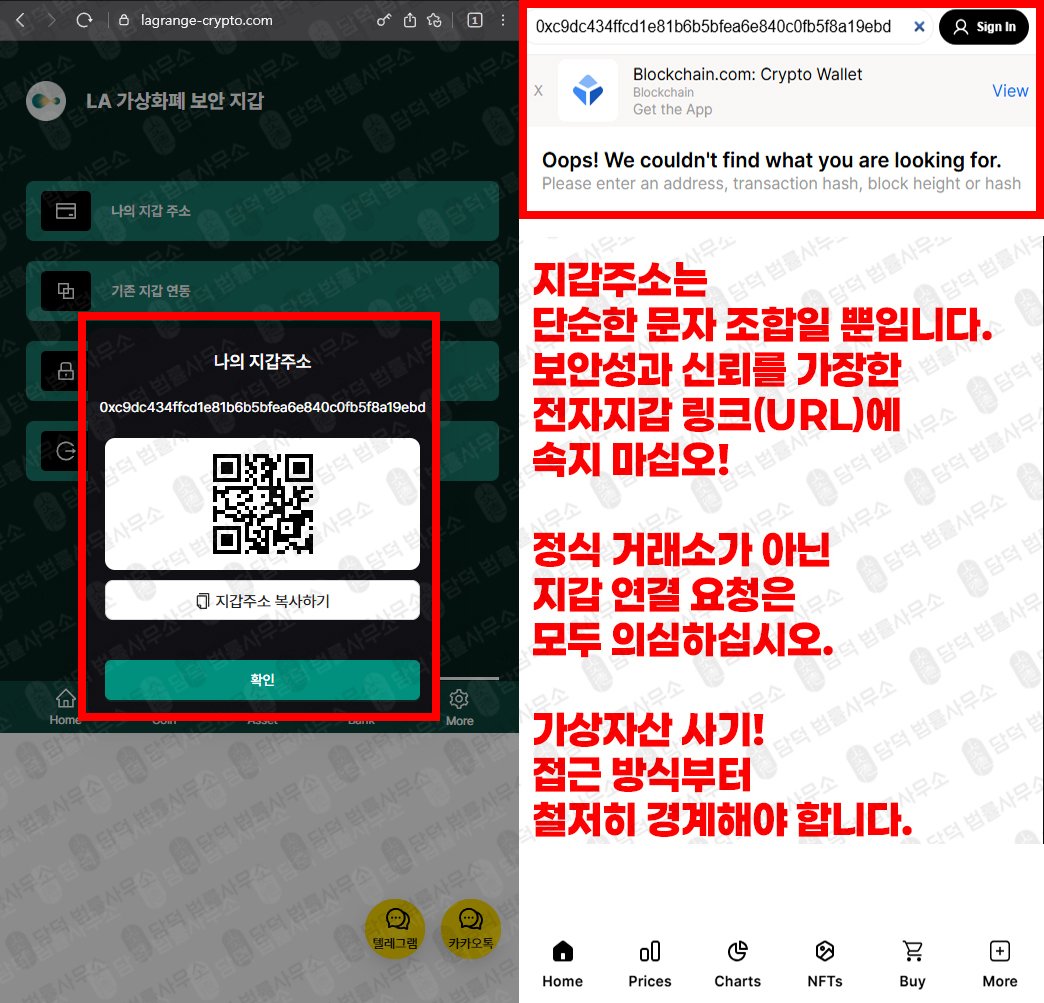 이 사진은 담덕법률사무소에서 캡쳐해둔 환불보상(LA Wallet) 웹사이트 캡쳐 사진이며 URL은 lagrange-crypto.com 입니다.