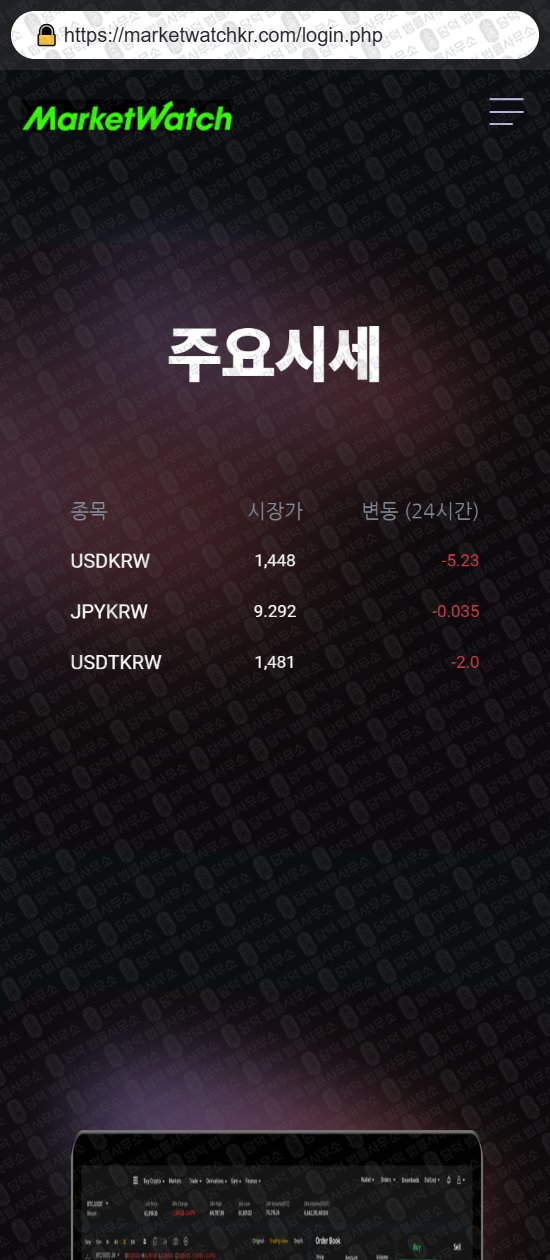 이 사진은 담덕법률사무소에서 캡쳐해둔 마켓와치(MarketWatch) 웹사이트 캡쳐 사진이며 URL은 marketwatchkr.com 입니다.