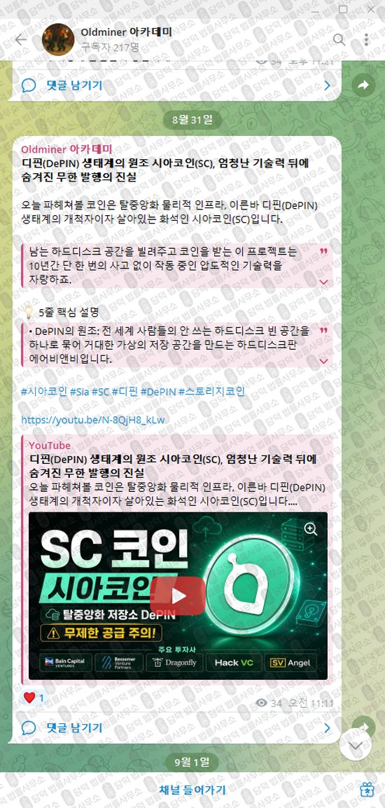 이 사진은 담덕법률사무소에서 캡쳐해둔 아카데미(Oldminer) 웹사이트 캡쳐 사진이며 URL은 t.me 입니다.