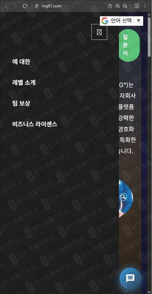 이 사진은 담덕법률사무소에서 캡쳐해둔 퀀트(RNG AI) 웹사이트 캡쳐 사진이며 URL은 rng87.com 입니다.