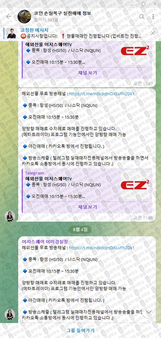 이 사진은 담덕법률사무소에서 캡쳐해둔 손실복구(BitBit8282) 웹사이트 캡쳐 사진이며 URL은 t.me 입니다.