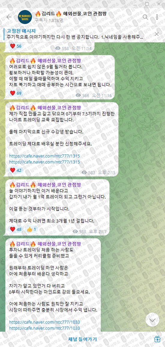 이 사진은 담덕법률사무소에서 캡쳐해둔 김리드(VIP) 웹사이트 캡쳐 사진이며 URL은 t.me 입니다.