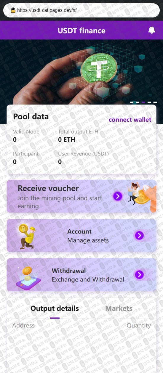 이 사진은 담덕법률사무소에서 캡쳐해둔 사칭(USDT) 웹사이트 캡쳐 사진이며 URL은 damdeoc.com 입니다.